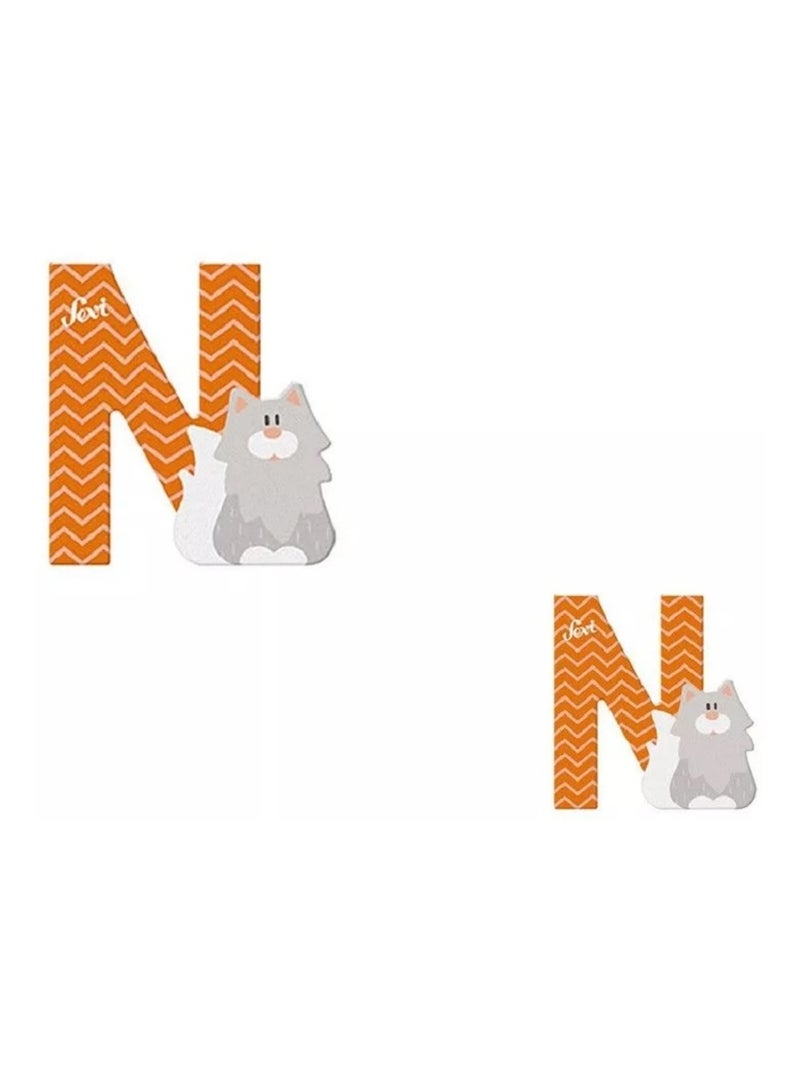 Lettre N - Chat Norvégien Orange - Kiabi