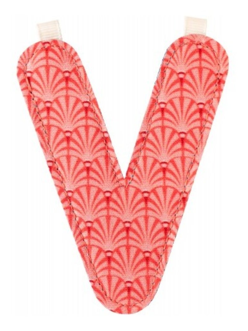 Lettre V en tissu Orange - Kiabi