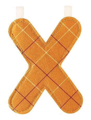 Lettre X en tissu