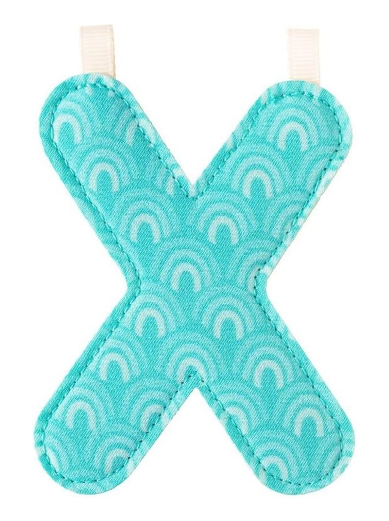 Lettre X en tissu Bleu - Kiabi