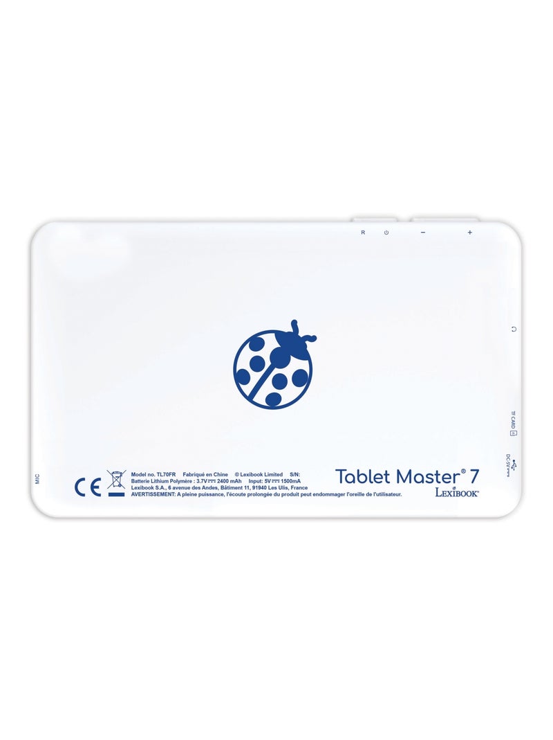 Lexitab®  Master 7", La Tablette Ludo-éducative Pour Les 6-14 Avec Contrôle Parental Blanc - Kiabi