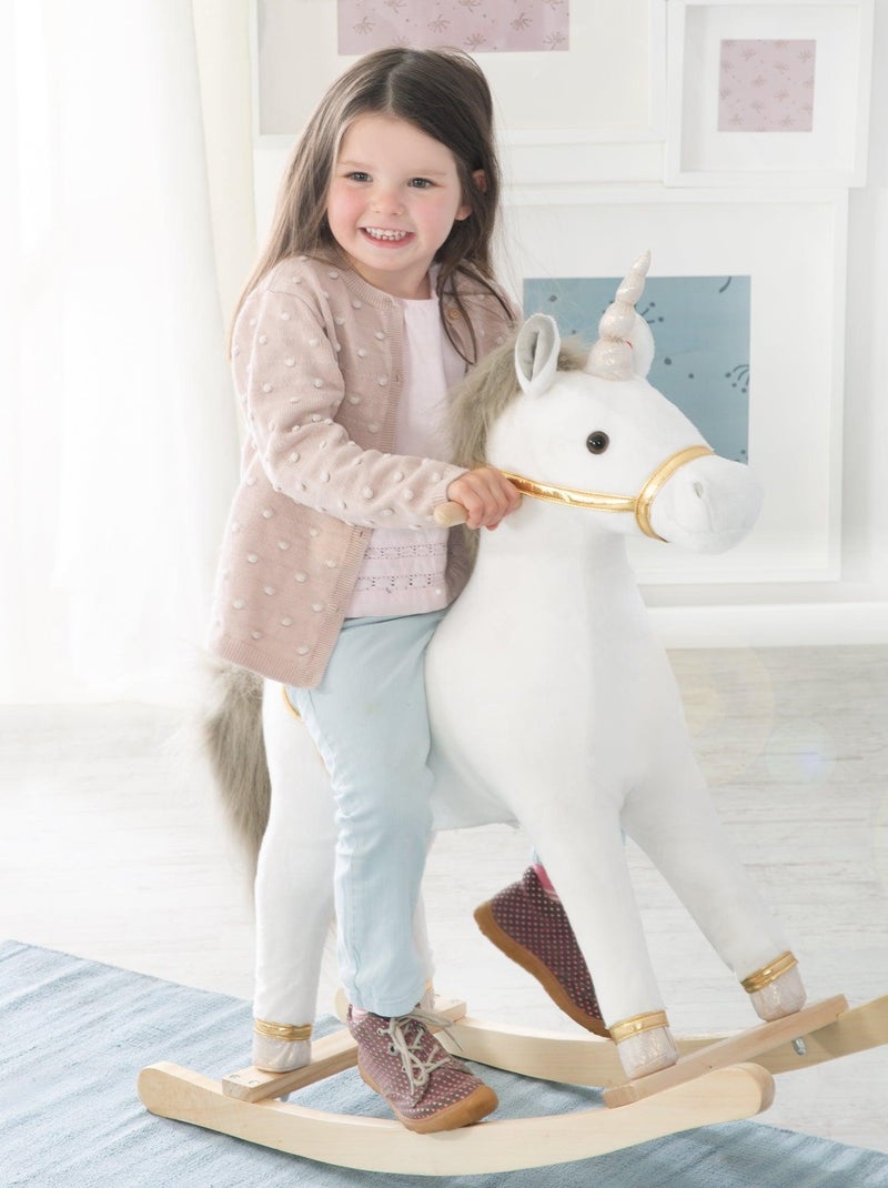 Licorne à bascule avec selle et bride ROBA Blanc Argenté - Kiabi