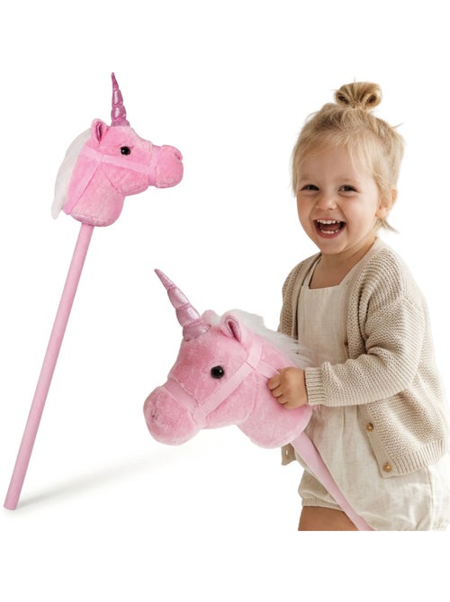 Licorne à bâton hobby horse peluche douce mamabrum dès 18 mois 80 cm - Kiabi