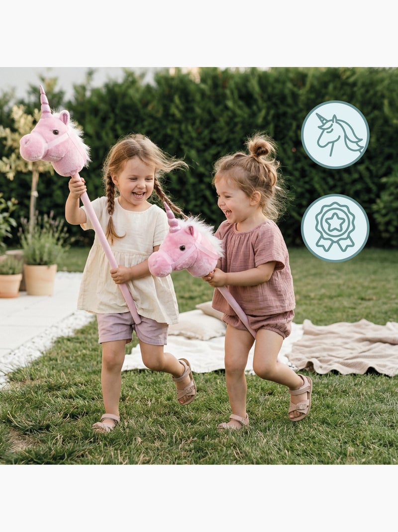 Licorne à bâton hobby horse peluche douce mamabrum dès 18 mois 80 cm N/A - Kiabi