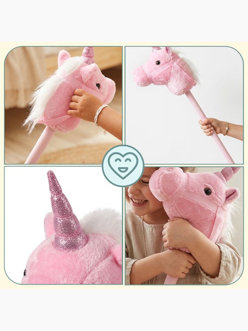 Licorne à bâton hobby horse peluche douce mamabrum dès 18 mois 80 cm - Kiabi