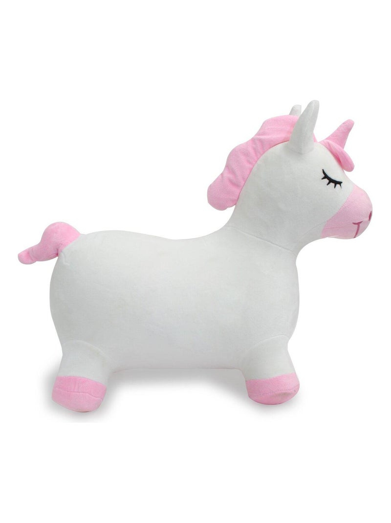 Licorne animal rebondissant avec pompe Rose - Kiabi