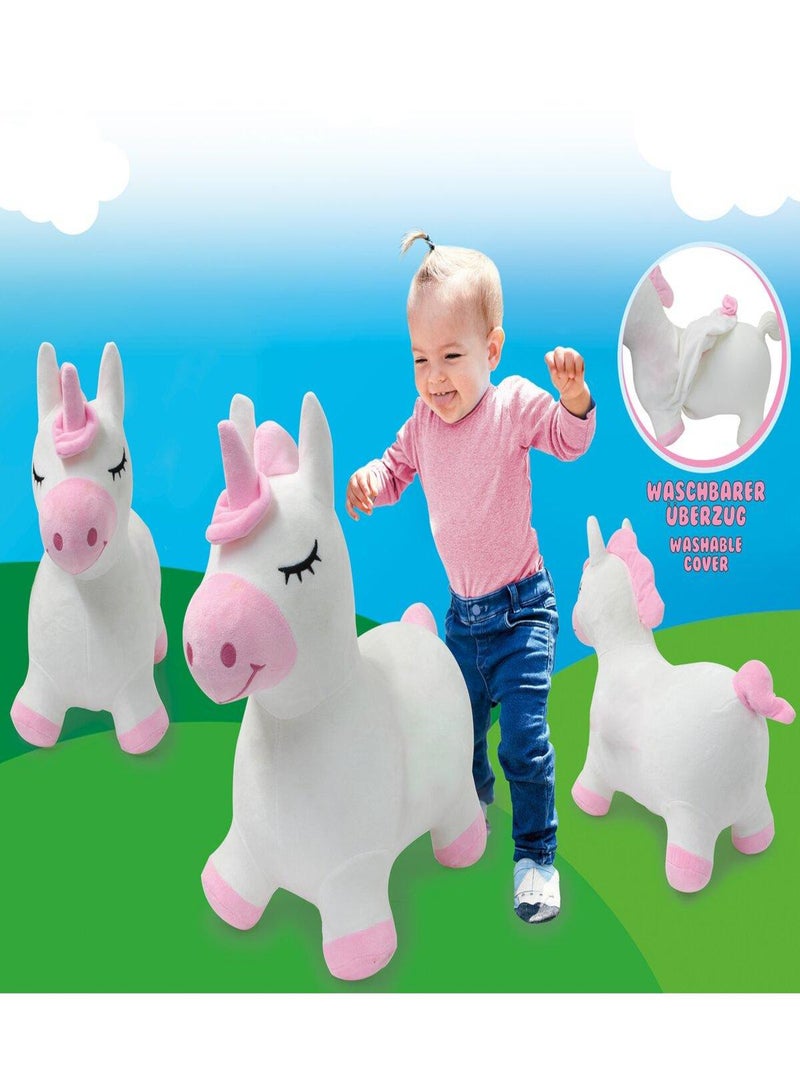 Licorne animal rebondissant avec pompe Rose - Kiabi