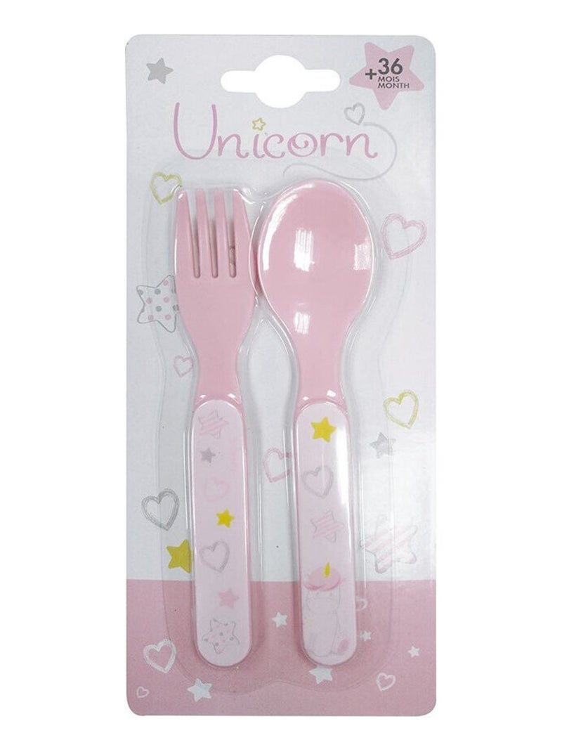 LICORNE LOT AVEC 2 BOLS, 2 SETS DE COUVERTS ET 1 PELUCHE 17 CM Multicolore - Kiabi
