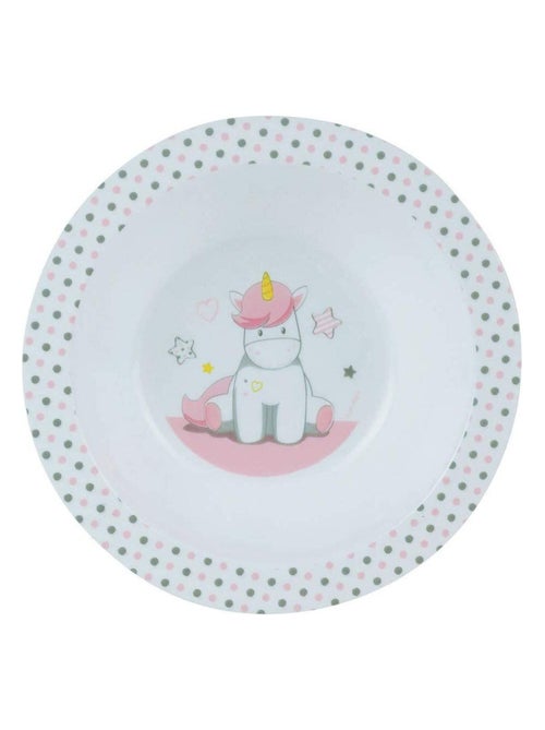 LICORNE LOT AVEC 2 BOLS, 2 SETS DE COUVERTS ET 1 PELUCHE 17 CM - Kiabi