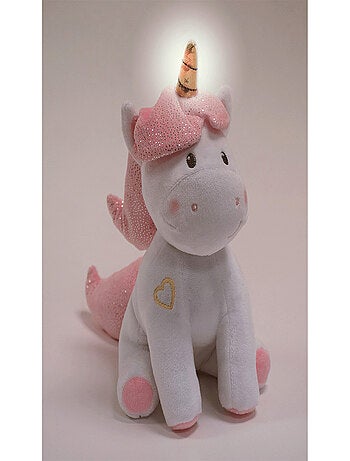 Licorne PELUCHE MUSICALE & LUMINEUSE H24cm