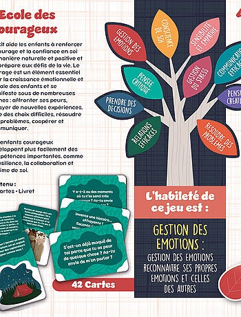 LIFE SKILLS JEU DE CARTES POUR DES ENFANTS COURAGEUX