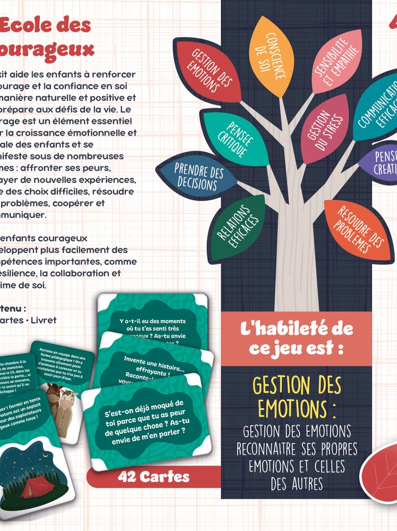 LIFE SKILLS  JEU DE CARTES POUR DES ENFANTS COURAGEUX N/A - Kiabi
