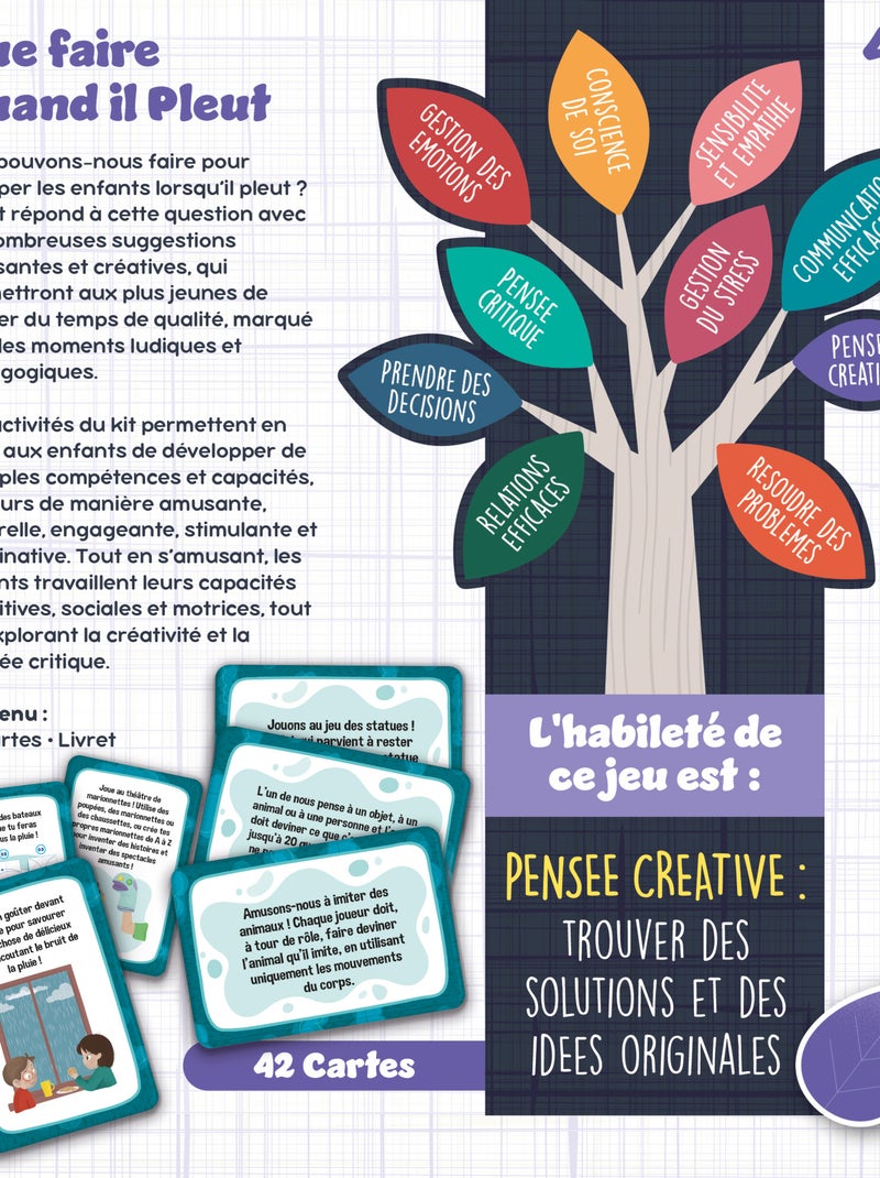 LIFE SKILLS  JEU DE CARTES S'OCCUPER QUAND IL PLEUT N/A - Kiabi