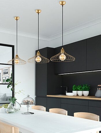 LILA - Suspension filaire dorée