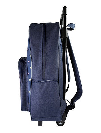 Lili Lou - Sac à dos à roulettes bleu marine 1 compartiment - Bagtrotter