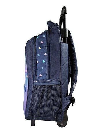 Lili Lou - Sac à dos à roulettes bleu marine 2 compartiments - Bagtrotter