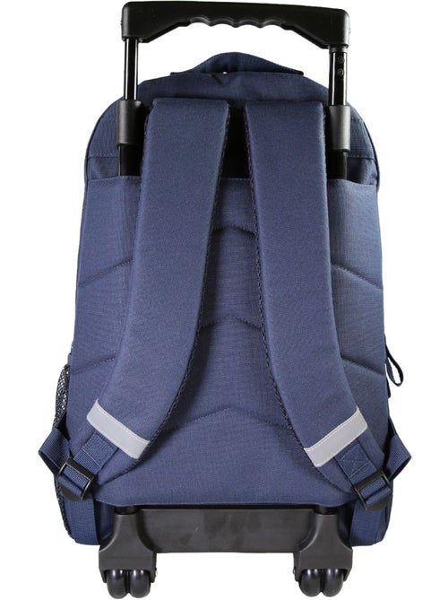 Lili Lou - Sac à dos à roulettes bleu marine  2 compartiments - Bagtrotter - Kiabi