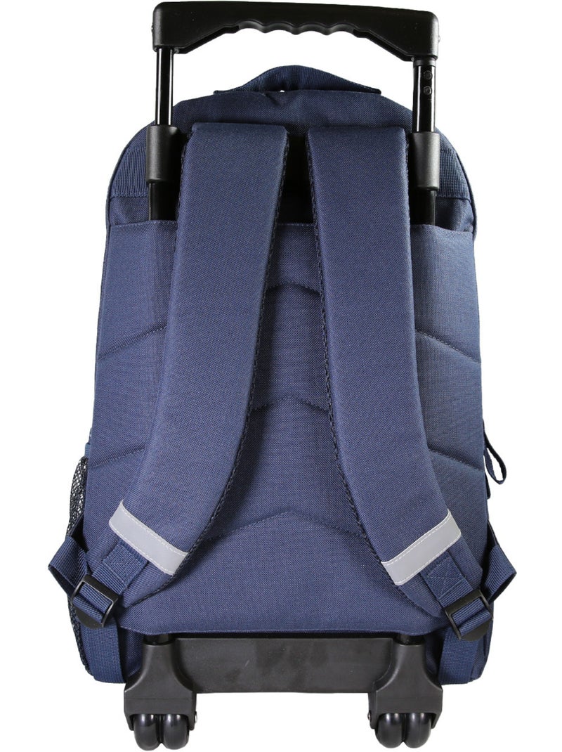 Lili Lou - Sac à dos à roulettes bleu marine  2 compartiments - Bagtrotter Bleu marine - Kiabi