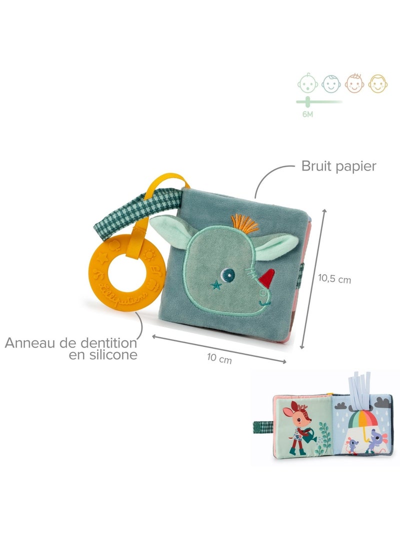 Lilliputiens - Imagier en tissu Joe le dragon Vert d'eau - Kiabi