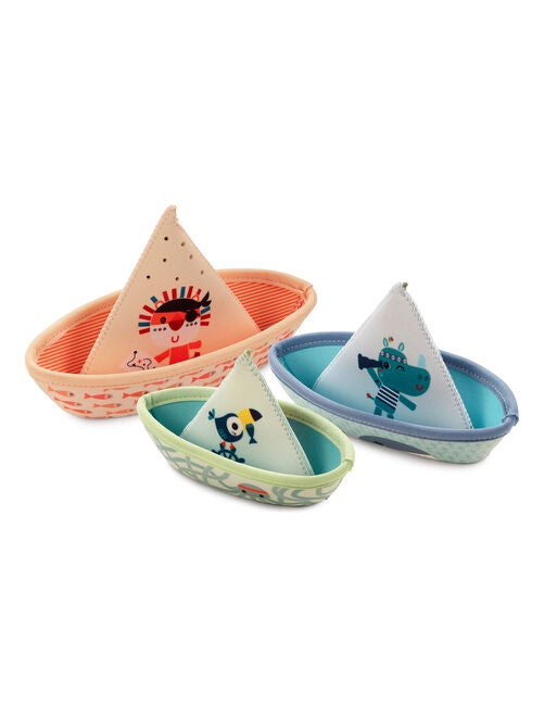 Lilliputiens - Lot de 3 jouets de bain bateau Jungle - Kiabi