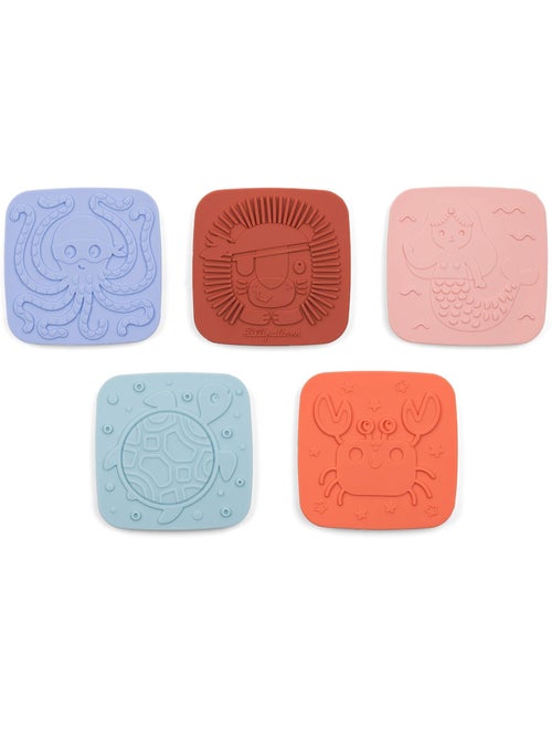 Lilliputiens - Lot de 5 dalles sensorielles pour le bain - Kiabi
