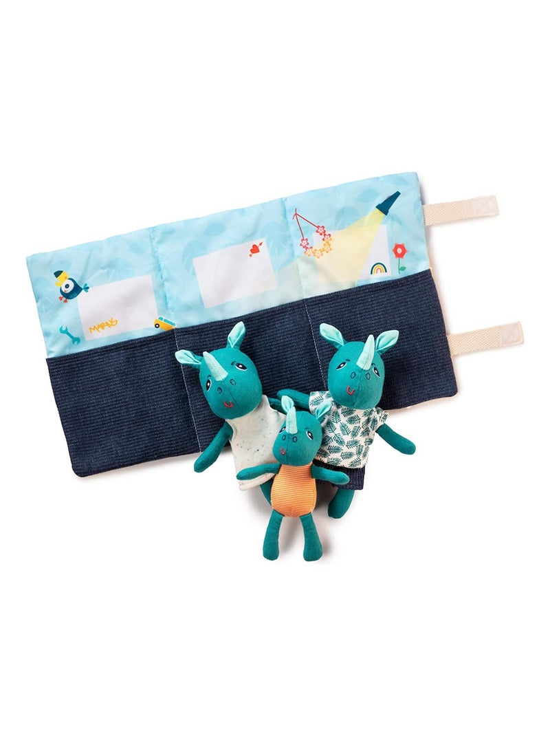 Lilliputiens - Mini peluches la famille de Marius le rhinocéros Bleu - Kiabi
