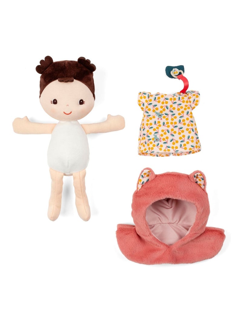 Lilliputiens - Poupée Jeanne et son porte bébé Rose - Kiabi