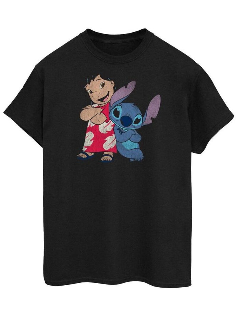 Lilo et Stitch - T-shirt CLASSIC (Lilo, Stitch) Noir - Kiabi