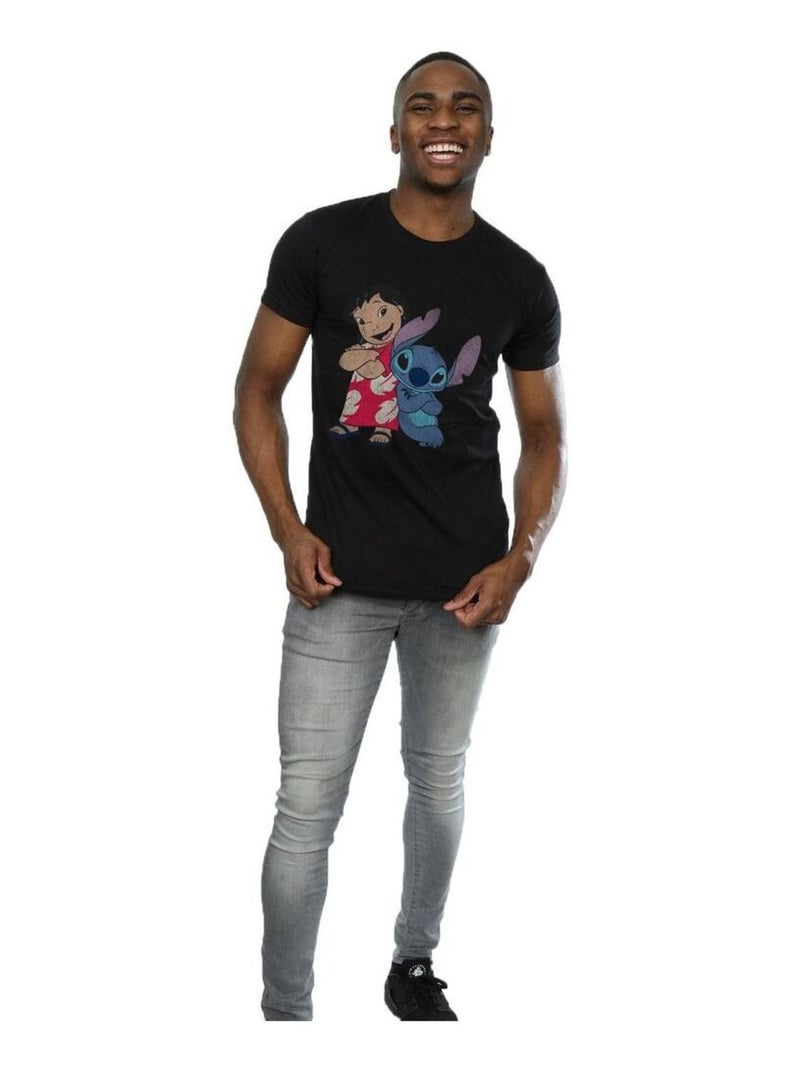 Lilo et Stitch - T-shirt CLASSIC (Lilo, Stitch) Noir - Kiabi