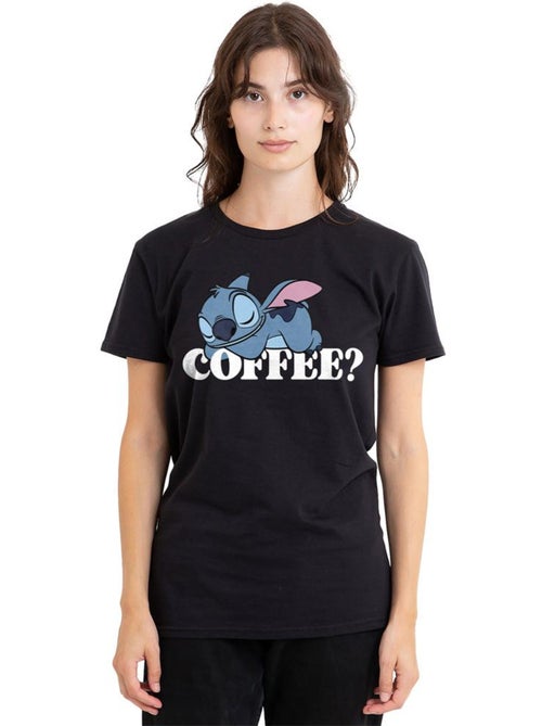 Lilo et Stitch - T-shirt COFFEE? (Stitch) - Kiabi