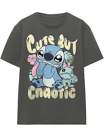 Lilo et Stitch - T-shirt CUTE BUT CHAOTIC (Souillon, Stitch)