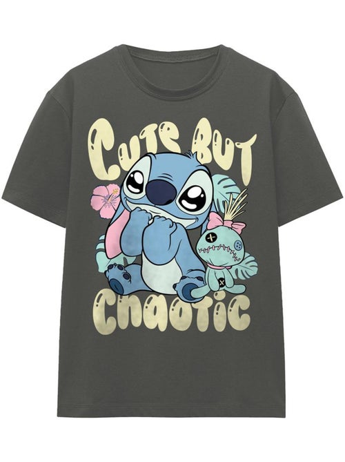 Lilo et Stitch - T-shirt CUTE BUT CHAOTIC (Souillon, Stitch) - Kiabi