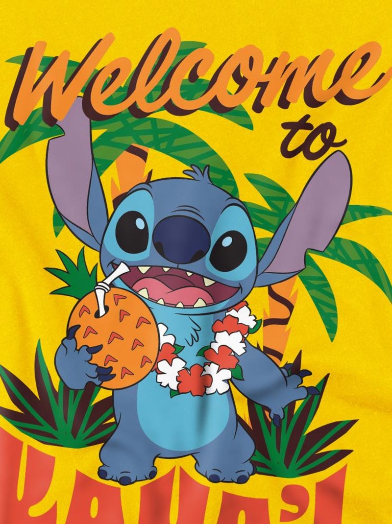 Lilo et Stitch - T-shirt KAUAI'I Jaune - Kiabi