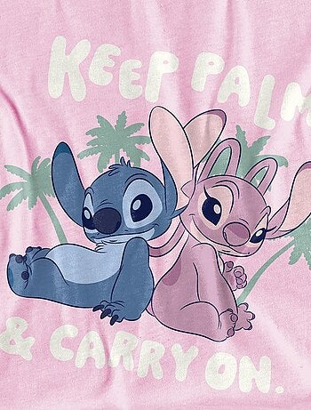 Lilo et Stitch - T-shirt KEEP PALM (Stitch, Angel)