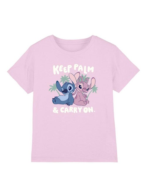 Lilo et Stitch - T-shirt KEEP PALM (Stitch, Angel) - Kiabi