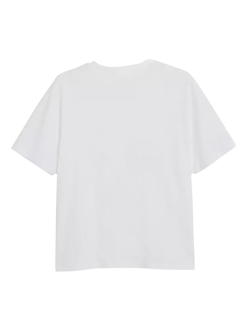 Lilo et Stitch - T-shirt manches courtes ALOHA (Stitch) Blanc - Kiabi