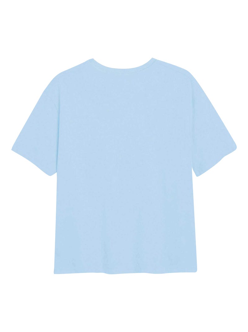 Lilo et Stitch - T-shirt motif ondulé (Stitch) Bleu clair - Kiabi