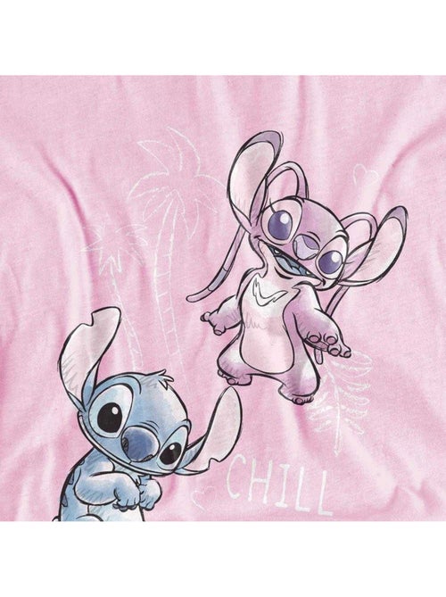 Lilo et Stitch - T-shirt motif Stitch et Angel motif/style croquis CHILL VIBES (Angel, Stitch) - Kiabi