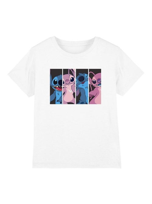 Lilo et Stitch - T-shirt motif Stitch motif images rectangulaires d'Angel - Kiabi