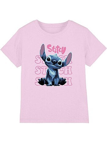 Lilo et Stitch - T-shirt motif Stitch motif/style pose d'action CUTE AS CAN BE (Stitch)