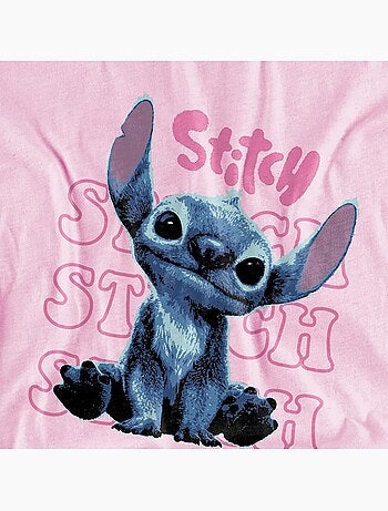 Lilo et Stitch - T-shirt motif Stitch motif/style pose d'action CUTE AS CAN BE (Stitch)