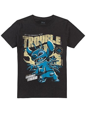 Lilo et Stitch - T-shirt style Bande dessinée TROUBLE (Stitch)