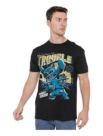 Lilo et Stitch - T-shirt style Bande dessinée TROUBLE (Stitch)