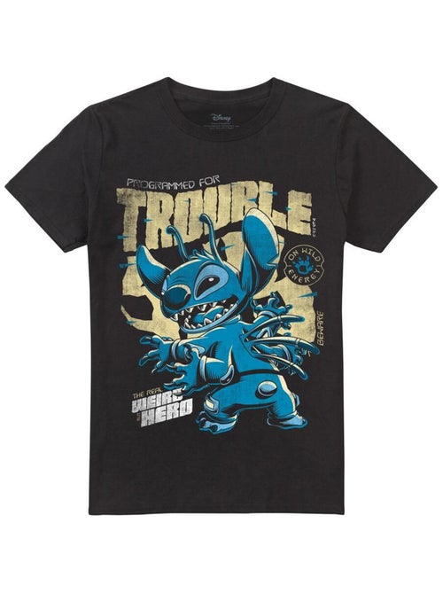 Lilo et Stitch - T-shirt style Bande dessinée TROUBLE (Stitch) - Kiabi