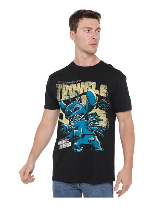 Lilo et Stitch - T-shirt style Bande dessinée TROUBLE (Stitch) - Kiabi