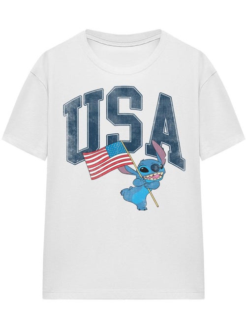 Lilo et Stitch - T-shirt USA (Stitch) - Kiabi