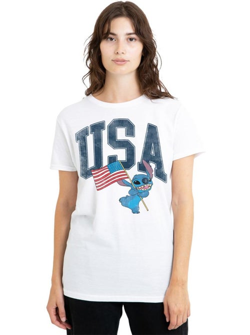 Lilo et Stitch - T-shirt USA (Stitch) - Kiabi