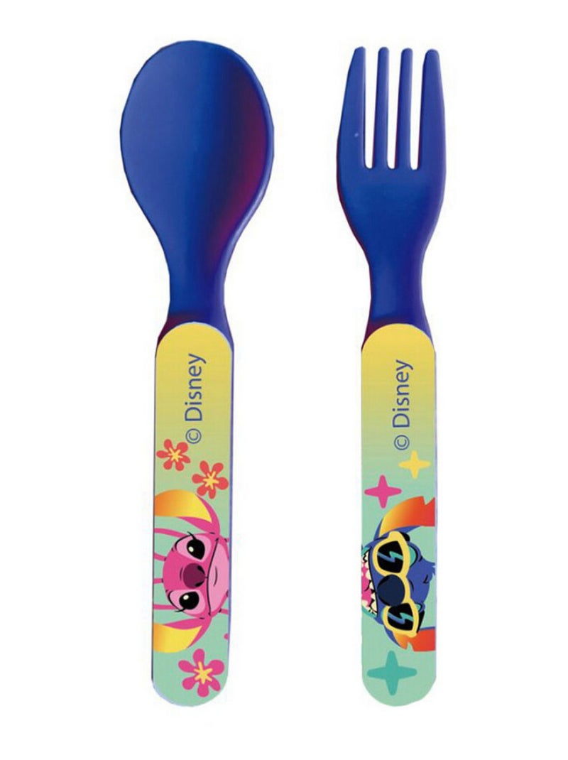Lilo et Stitch Ensemble De Couverts En Plastique Réutilisables Multicolore - Kiabi