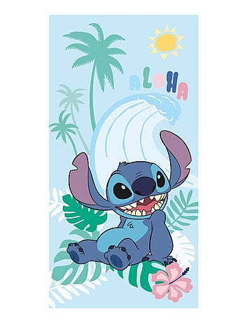 Lilo et Stitch, Serviette de Bain Enfant Imprimé 100% Coton, ALOHA