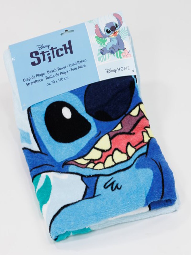 Lilo et Stitch, Serviette de Bain Enfant Imprimé 100% Coton, ALOHA Bleu - Kiabi